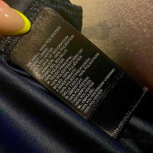 THE NORTH FACE Women’s Windbreaker Navy Blue/Pink/Silver Size Small - Picture 12 of 13